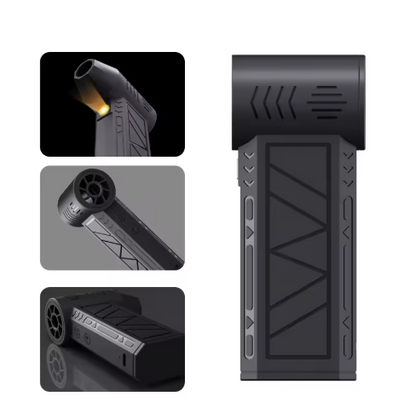 Suflanta aer comprimat, portabila, multiple trepte de viteza, lanterna, incarcare USB