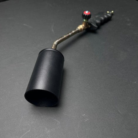 Set Arzator profesional 42cm si furtun gaz 5 metri, accesorii incluse, parlitor pentru butelie, macelarie, negru