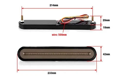 Set 2 Lampi 24 cm auto spate LED 12/24V stop frana semnal dinamic 24 cm