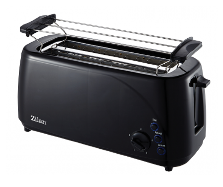 Prajitor paine dublu Zilan ZLN-2713, 1400W, 5 grade rumenire si functii multiple
