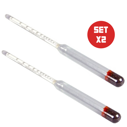 SET 2X ALCOOLMETRU SPIRTOMETRU TESTER ALCOOL TUICA 0-96 GRADE + VIN 0-25 GRADE