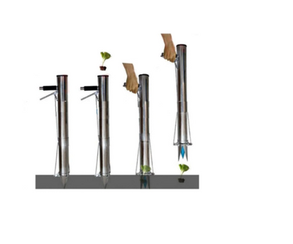 Plantator cultivator manual pentru rasaduri din otel inox