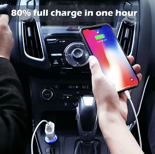 Set 2 in 1 Incarcator auto cu Casca bluetooth