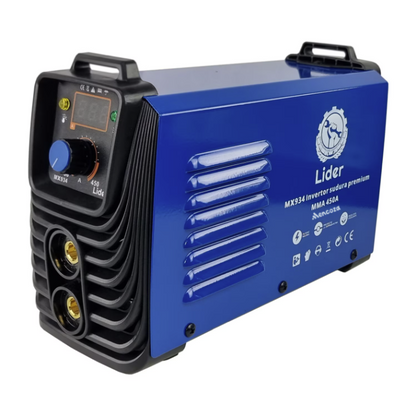 Aparat sudura LIDER PREMIUM MMA 450 A MX934 afisaj electronic cablu 12mm / 3m valiza transport