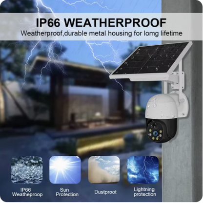 Camera de Supraveghere 4G cu Panou Solar V380 PRO 4MP 2K SLR2K