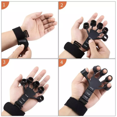 Set 2 Flexoare pentru Degete cu 3 nivele din silicon Negru