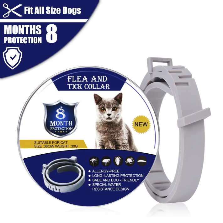 Set X2 Zgarda antiparazitara, pentru purici si capuse, protectie pana la 8 luni pentru animale (caini si pisici)