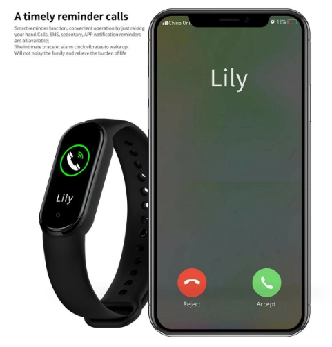 Bratara fitness M4 inteligenta cu masurarea tensiunii arteriale, Ritm cardiac, Nivel oxigen, Notificari, Pedometru, Bluetooth