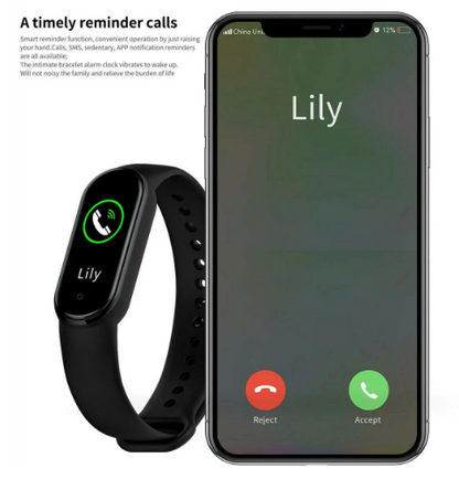 Bratara fitness M4 inteligenta cu masurarea tensiunii arteriale, Ritm cardiac, Nivel oxigen, Notificari, Pedometru, Bluetooth