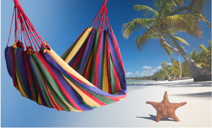 Hamac multicolor, ideal pentru gradina ta SUNSMILE