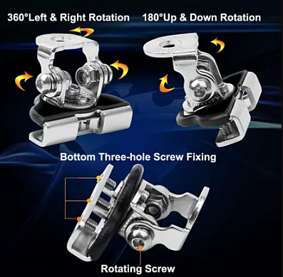 Set 2 X Suporti Capota Regalbili 360 Led Bar / Proiectoare OFFROAD Universali
