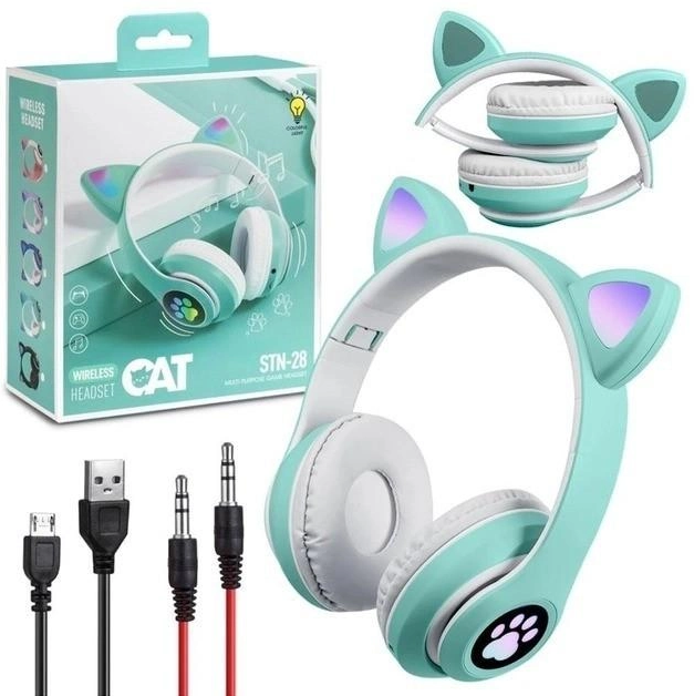 Casti wireless VZV-23M cu urechi de Pisica bluetooth 5.0