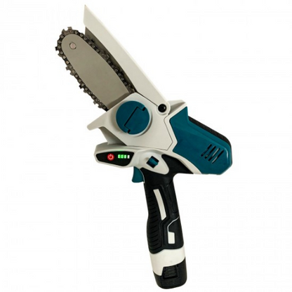 Mini Fierastrau cu lant si lama 4'' Craft tec 2 acumulatori 48w ALBASTRU MX678
