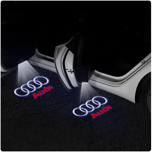 Set 2 Holograme LED cu LOGO AUDI pentru Portiere