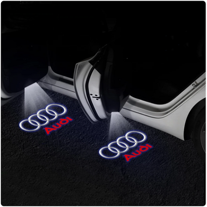 Set 2 Holograme LED cu LOGO AUDI pentru Portiere
