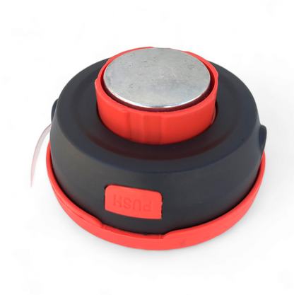Cap motocoasa buton metal gri+portocaliu MX144
