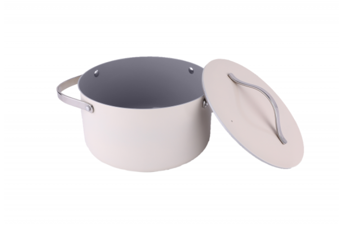 Oala Zilan ZLN0873 din 5 straturi de material, 24 cm diametru, capacitate 5.2l, manere nituite din otel inoxidabil