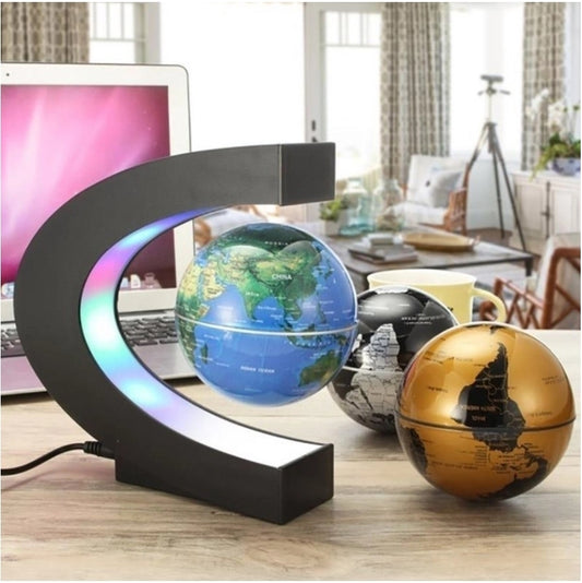 Glob pamantesc plutitor care leviteaza cu suport luminat colorat
