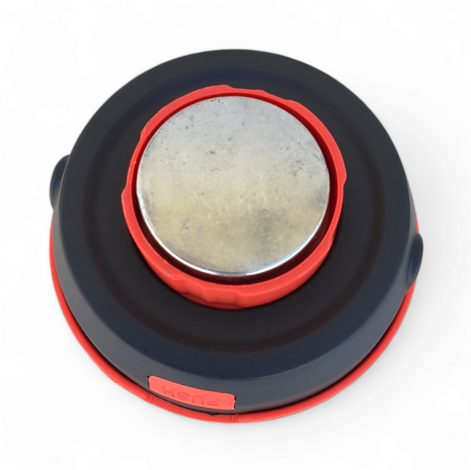 Cap motocoasa buton metal gri+portocaliu MX144