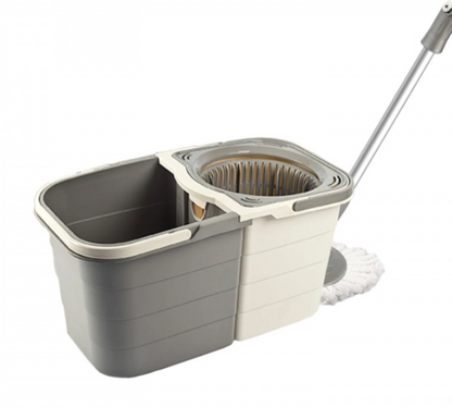 Mop rotativ Lisa ZLN0792 cu doua recipiente separabile, maner ajustabil, Gri