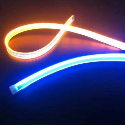 Set 2 Benzi Matrix 60CM LED flexibile pentru faruri-alb si galben