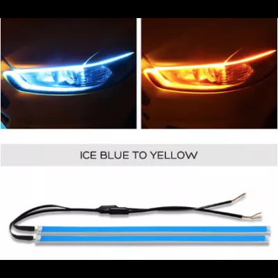 Set 2 Benzi Matrix 60CM LED flexibile pentru faruri-alb si galben