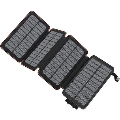 Baterie externa cu 4 panouri solare, 2 Port-uri USB si functie lanterna