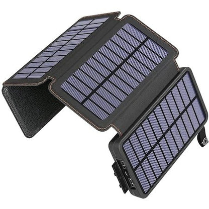 Baterie externa cu 4 panouri solare, 2 Port-uri USB si functie lanterna