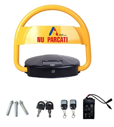 BLOCATOR PENTRU LOC DE PARCARE, CU TELECOMANDA SI ALARMA
