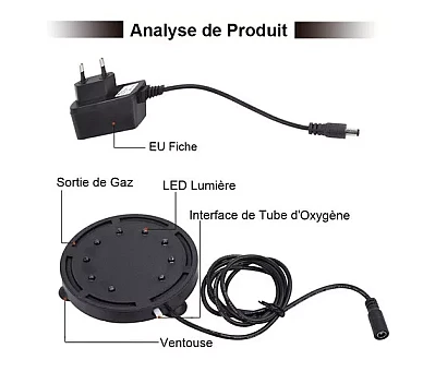 Lampa LED pentru acvariu Andowl Q TL50 cu bule iluminare RGB