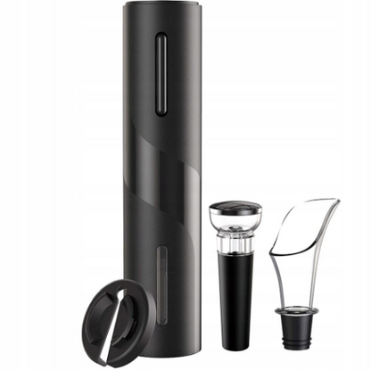 Set tirbuson electric pentru sticle de vin 4 accesorii cutter pentru taierea sigiliului aerator dop cu pompa vid