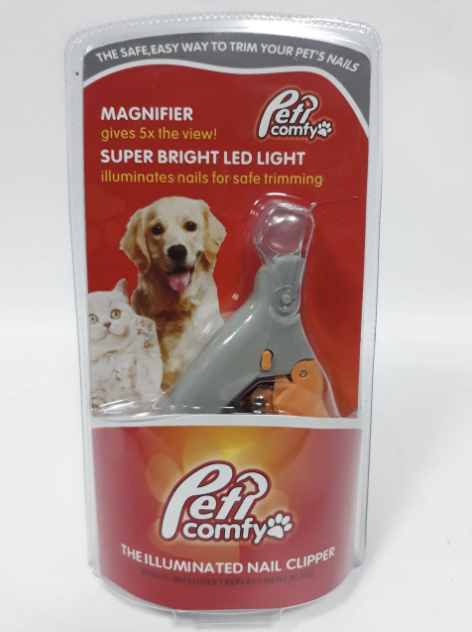 Cleste pentru Taiat si Scurtat Unghii si Gheare la Caini si Pisici cu marire 5x si lumina
