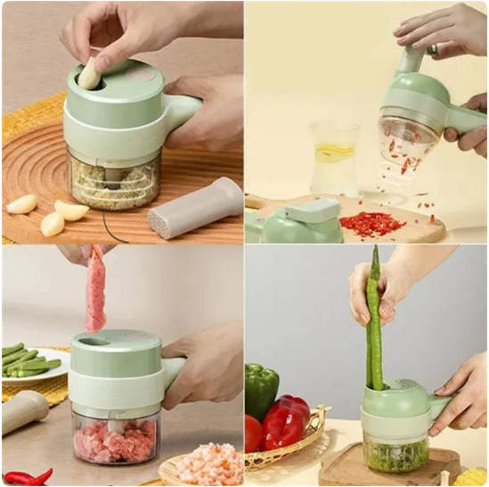 TOCATOR SI MARUNTITOR ELECTRIC PENTRU ALIMENTE SI LEGUME 4 IN 1