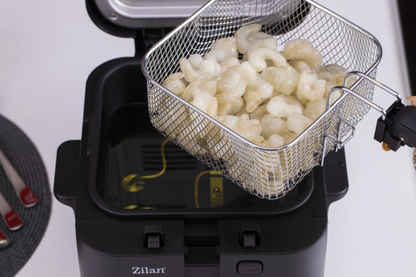 Friteuza Zilan ZLN-0010, 1600 W, 2.5 l, Termostat reglabil, Cuva detasabila, Inox
