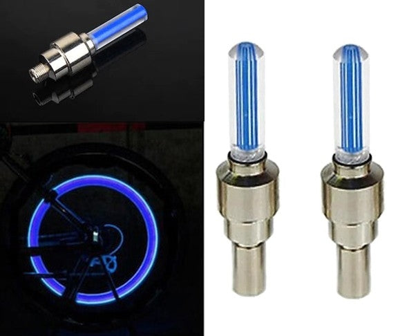 Set 2 Capace ventil pentru auto, bicicleta sau motocicleta, cu LED-uri colorate
