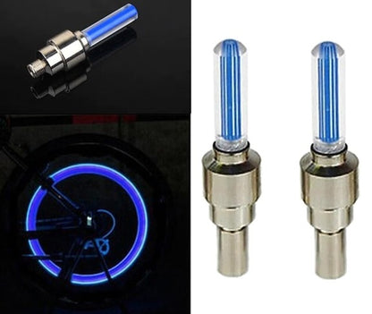 Set 2 Capace ventil pentru auto, bicicleta sau motocicleta, cu LED-uri colorate