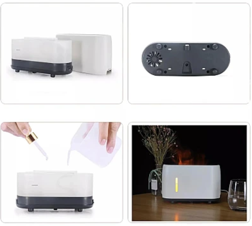 Umidificator cu difuzor de aroma cu flacara falsa Q-XJ160