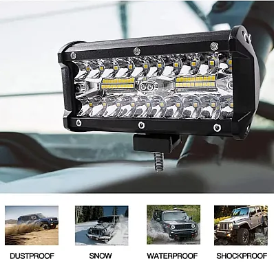 Proiector LED Bar 120W Offroad 16 cm 9600 Lumeni