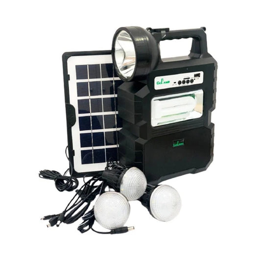 KIT PANOU SOLAR, 10 W, ACUMULATOR LITHIUM, USB, 3 BECURI, BEC ROTATIV INCLUS