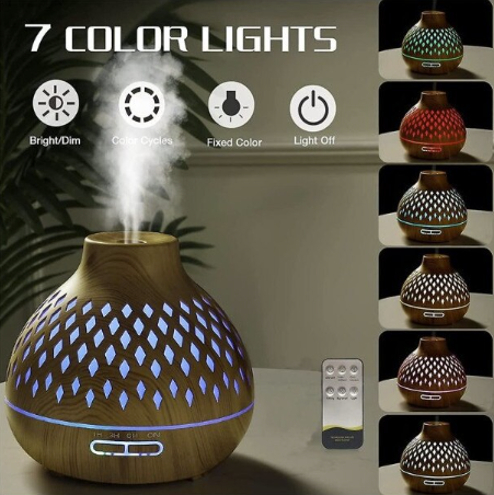 Difuzor de aromaterapie cu telecomanda rezervor 400ml