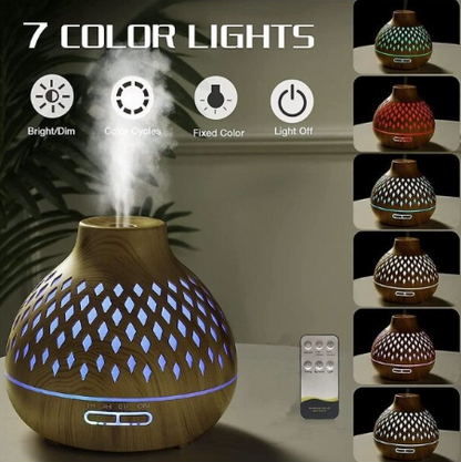 Difuzor de aromaterapie cu telecomanda rezervor 400ml