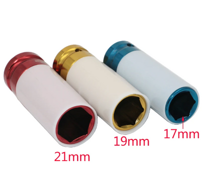 Set 3 chei tubulare impact, profil hexagonal, 17, 19, 21 mm, crom molibden