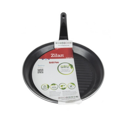 Tigaie aluminiu grill Zilan ZLN-2126, diametru 28 cm, interior teflon