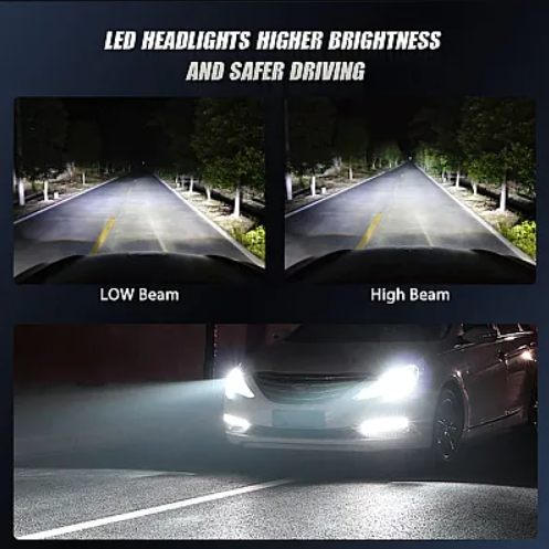 Set 2 Lampi V20 H4 LED cu doua faze temperatura 6000K putere 100W 10.000 Lumeni Canbus