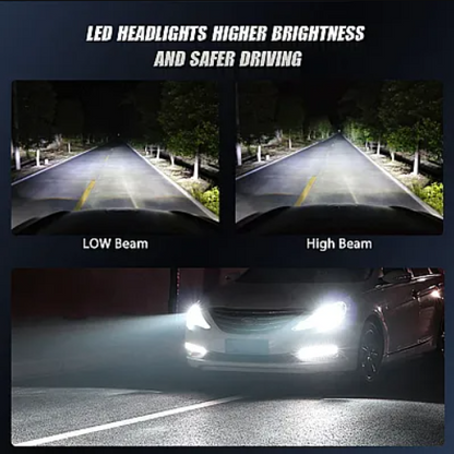 Set 2 Lampi V20 H4 LED cu doua faze temperatura 6000K putere 100W 10.000 Lumeni Canbus