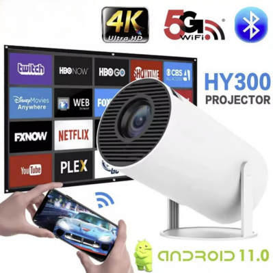 Proiector LCD HD LED cu Difuzoare Incorporate Alb