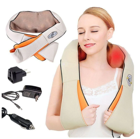 Aparat de Masaj Gat Umeri Spate Cervical Lombar Role 3D Infrarosu