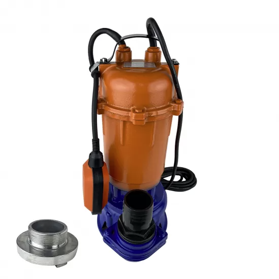 Pompa de apa murdara submersibila cu plutitor si cutit exterior Campion, 3.5Kw, 15 m³/h, Fonta + Cupla furtun