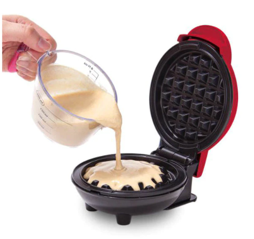 Mini aparat electric pentu Waffe, 350W, rosu, Doty