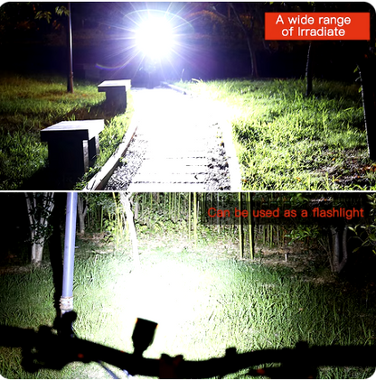 Far lampa cu panou solar pentru bicicleta / trotineta, claxon, usb, functie incarcare telefon